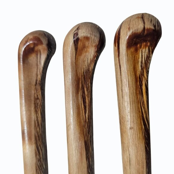 Aspen Trend Pacific Vintage Silverware Set Wood Handle Light & Dark Grain 13 PC - Picture 12 of 14